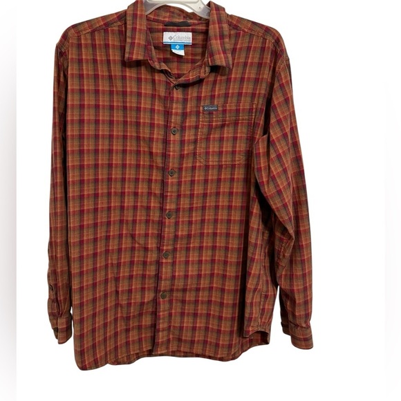 Columbia XL Plaid Button Up Long Sleeve Shirt - Picture 1 of 4